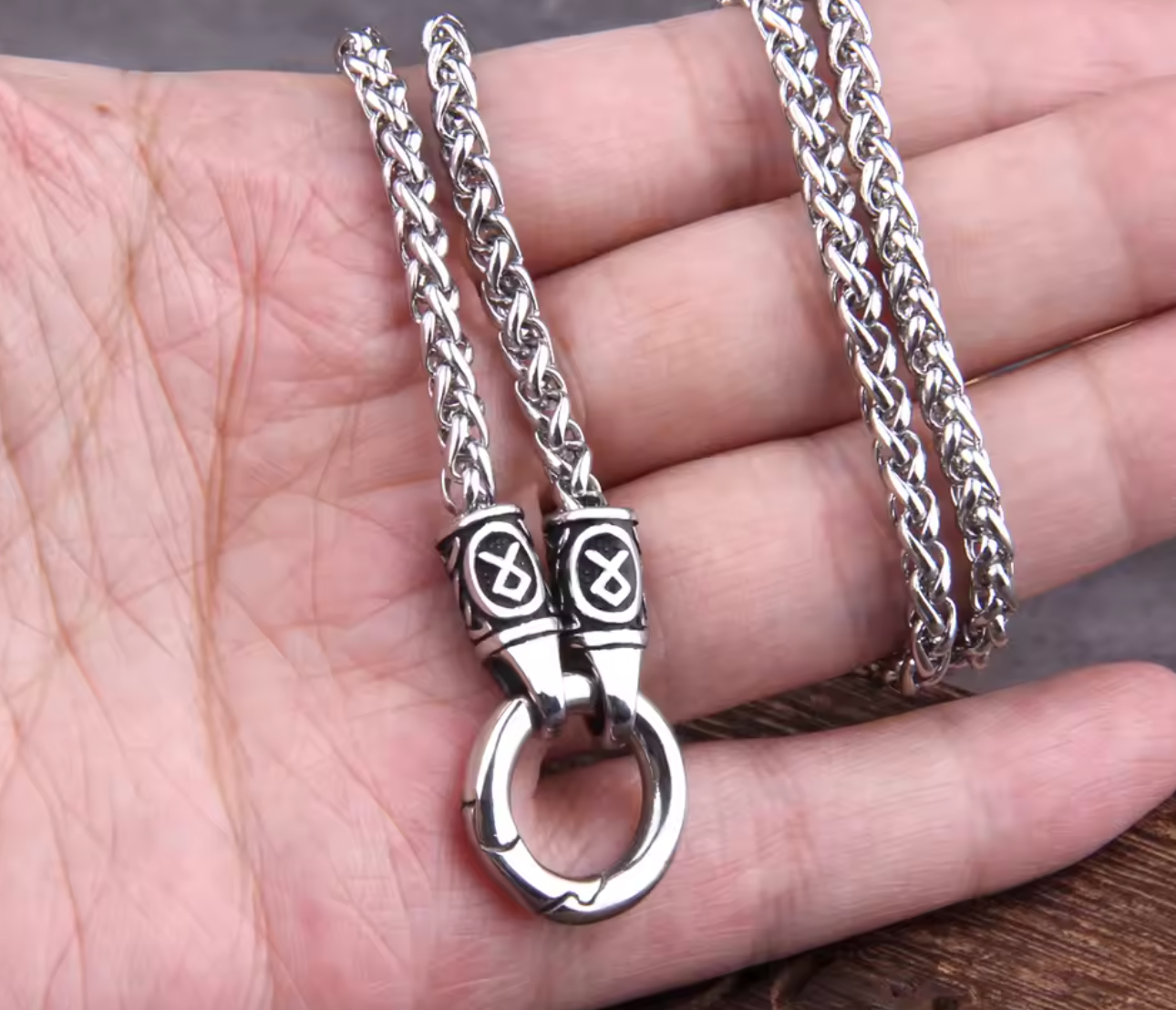 Nordic Viking Rune Pendant Necklace