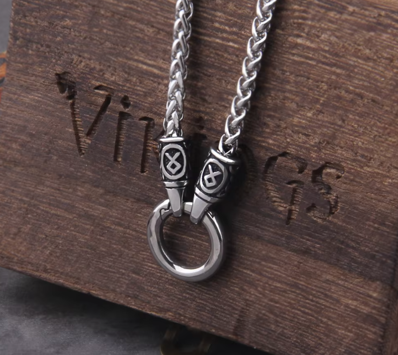 Nordic Viking Rune Pendant Necklace