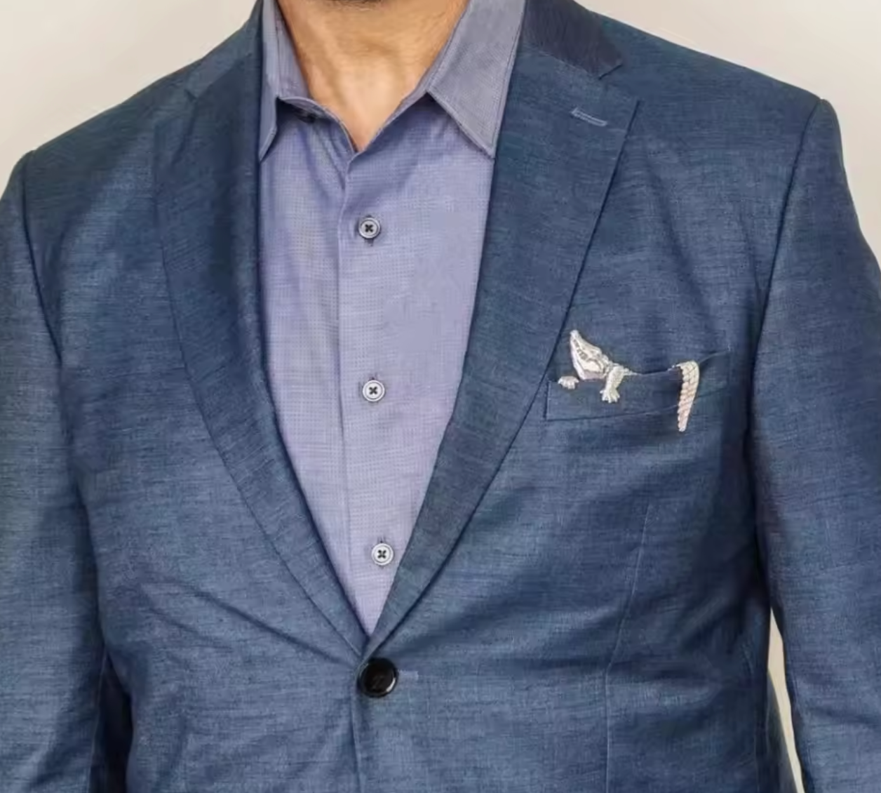 Vintage Crocodile Brooch – Creative Retro Lapel Pin