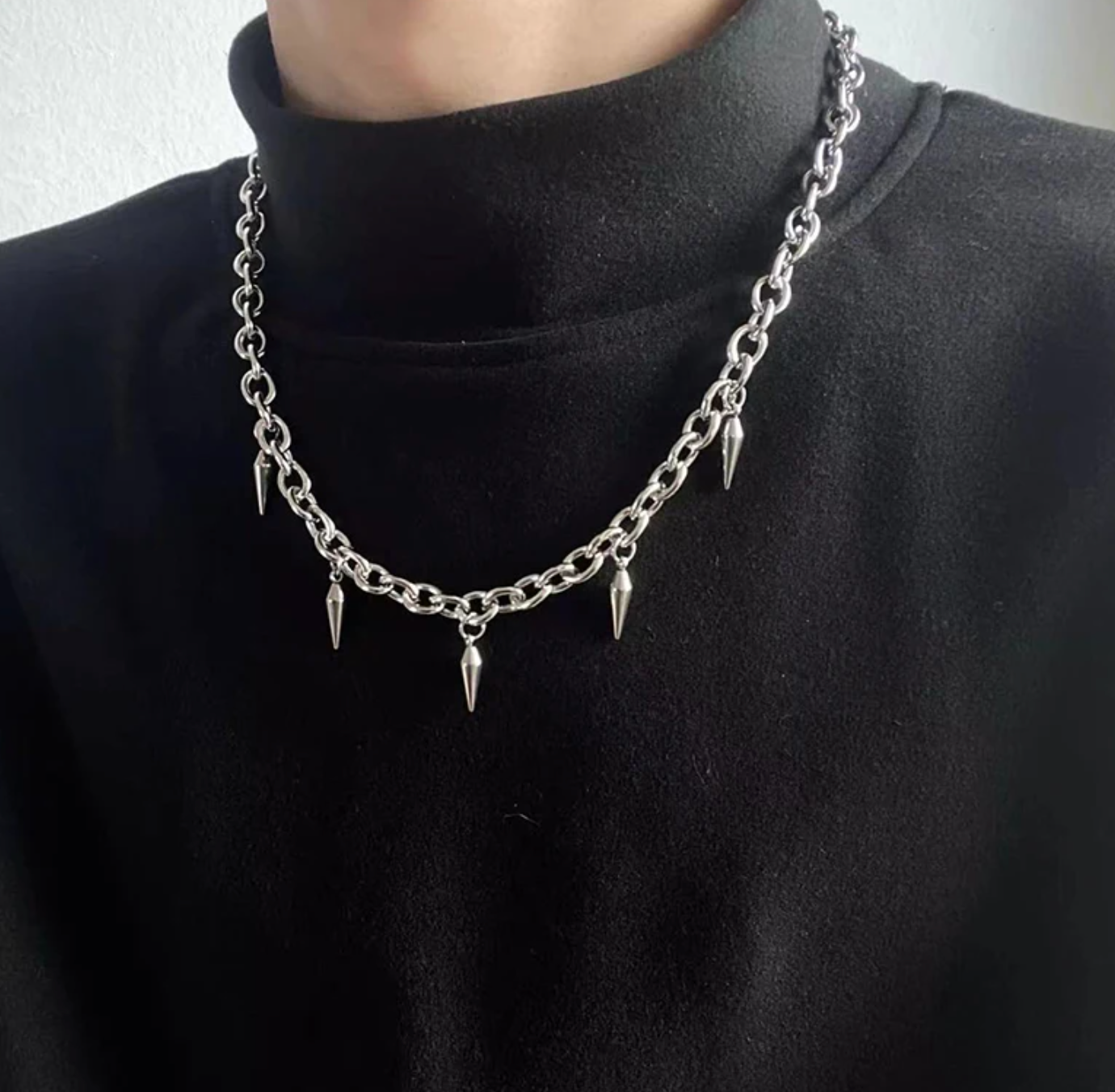Punk Rivet Stud Choker Necklace